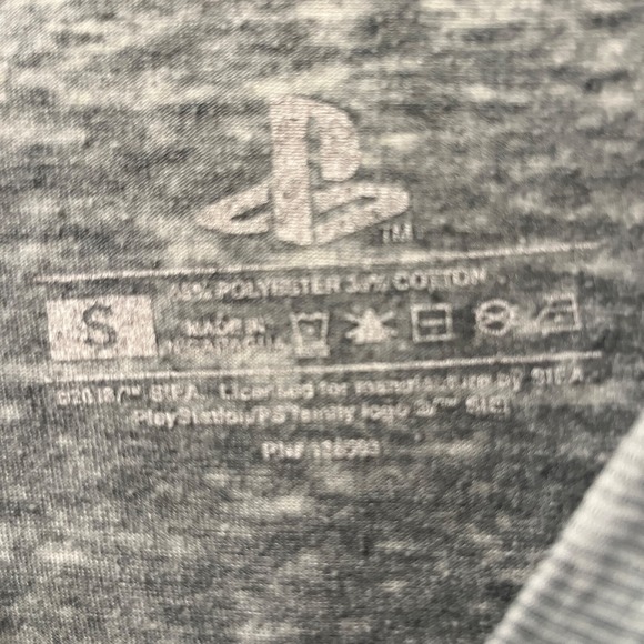 Playstation Logo Graphic T-Shirt Mens Size Smal Gray Crew Neck Short Sleeve - Picture 3 of 3